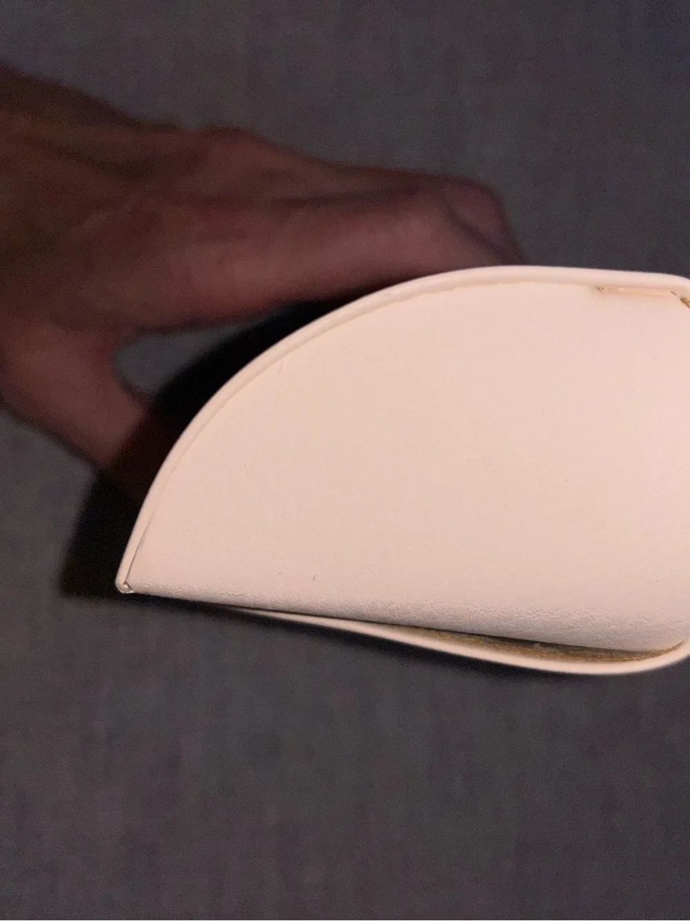 Michael Kors Cream Textured Glasses Case + NEW Cleaning Cloth